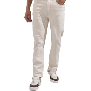 Men Slim Straight Fit Solid Mid-Rise Stretchable Jeans