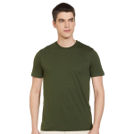 Men's Cotton Regular Fit Half Sleeves Crew Neck Solid Lounge T-Shirt