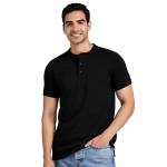 Men's Cotton Rich Polo T Shirt | Mandarin Collar Tshirts