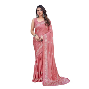 Women's Elegant Malgudi Art Silk Saree with Blouse Material I Sarees For Woman I Sari