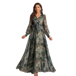 Dress for Women || Women’s Printed Wrap Maxi Gown