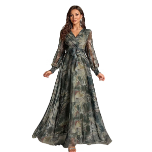 Dress for Women || Women’s Printed Wrap Maxi Gown