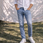 Men's Slim Fit Stretch Fabric for Comfort Premium Wash Aesthetic Authentic Twill and Durable Jeans