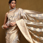 Women's Silk Blend Woven Design Banarasi Saree with Unstitched Blouse Piece