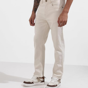 Men Slim Straight Fit Solid Mid-Rise Stretchable Jeans