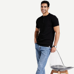 Men's Cotton Rich Polo T Shirt | Mandarin Collar Tshirts
