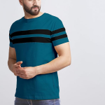 T-Shirt for Mens Double Stripes on Chest