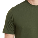 Men's Cotton Regular Fit Half Sleeves Crew Neck Solid Lounge T-Shirt