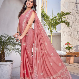 Women's Elegant Malgudi Art Silk Saree with Blouse Material I Sarees For Woman I Sari